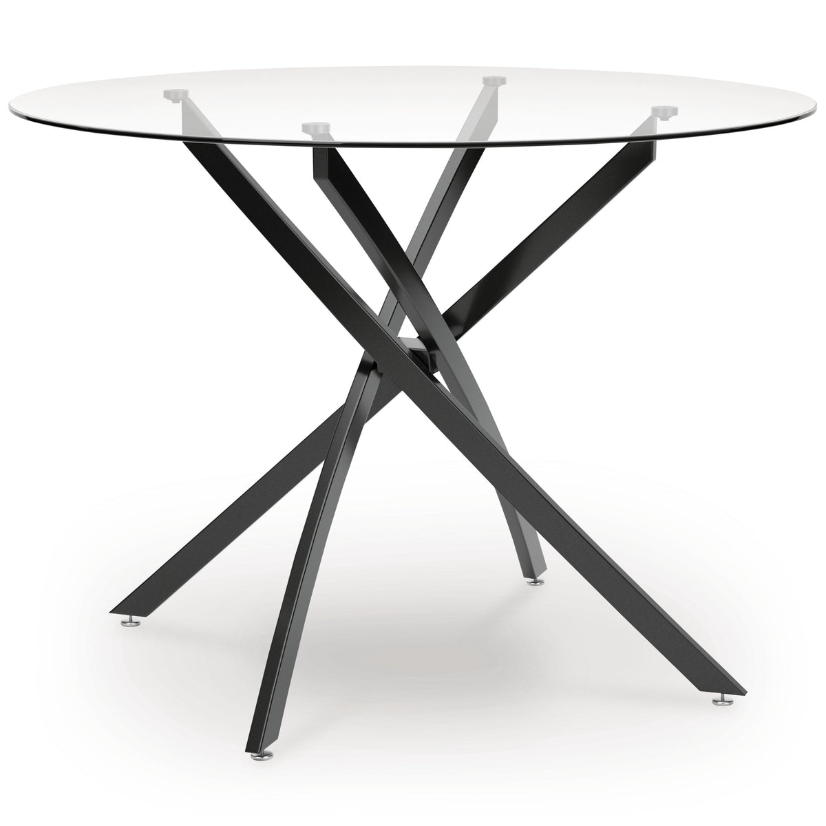 Black / Dining Table Only, angle view; one table included; chairs, stools and benches excluded; additional furniture and accessories excluded