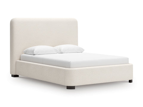 Beige Performance-Fabric Upholstered Bed — Queen, King and California King