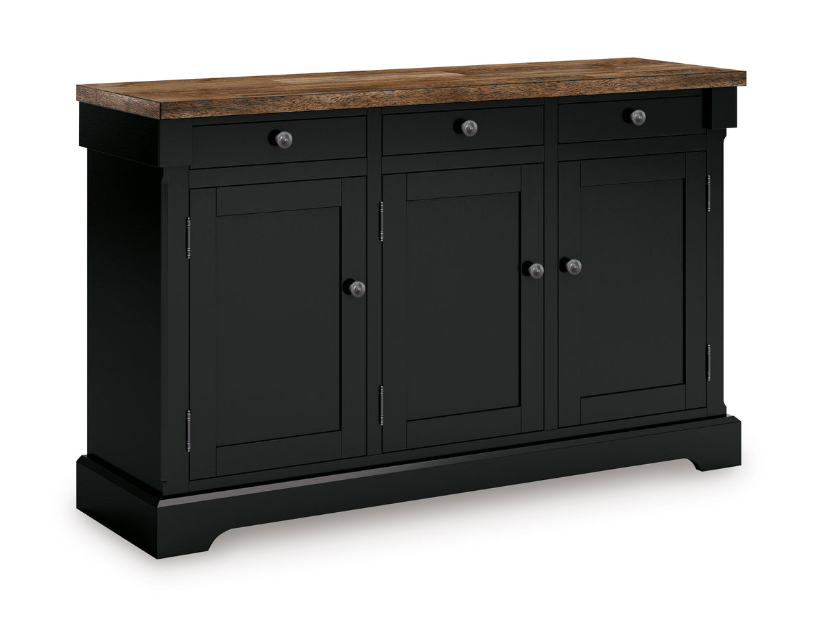 Brown/Black / Sideboard, sideboard view 1; includes one sideboard; accessories and other furniture excluded