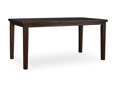 Dark Brown Counter Dining Table with Butterfly Extension and Seating Options