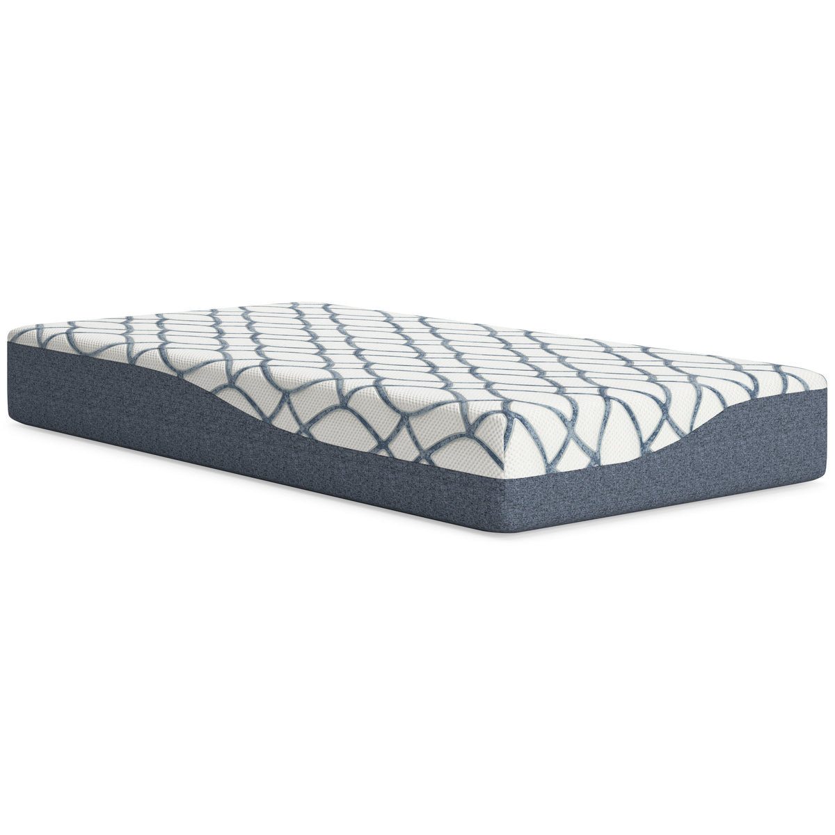 10-inch firm memory foam mattress in Twin, angled view