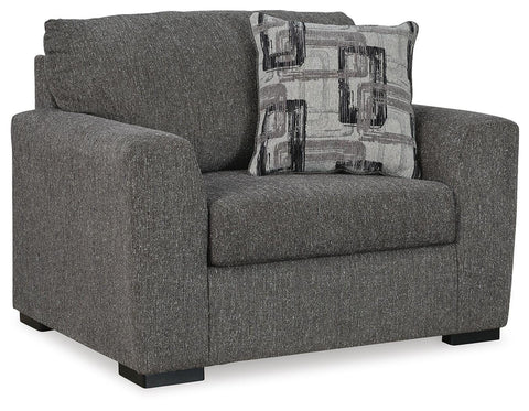 Pewter Oversized Chair with Reversible Seat