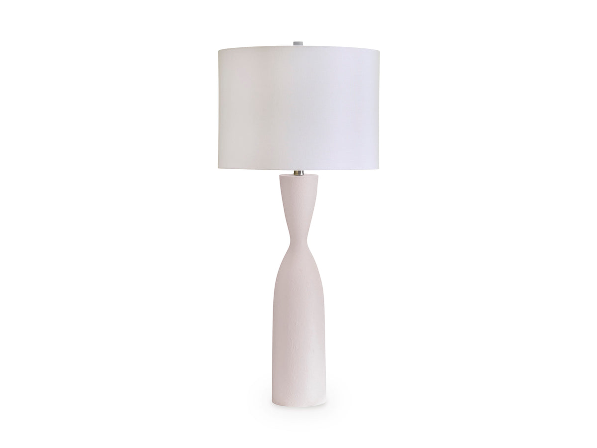 White table lamp, full product view