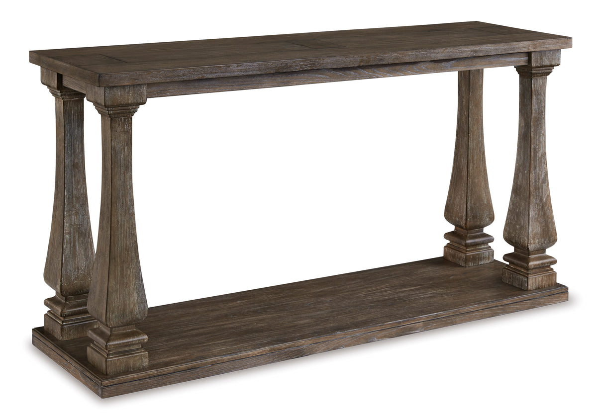 Gray Console Table, full product view