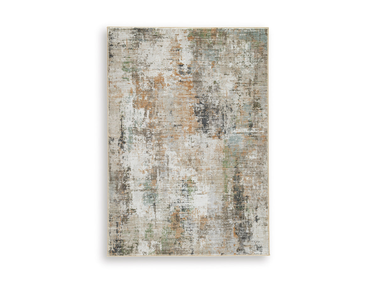 Multi 108" x 144", complete rug design; representative size