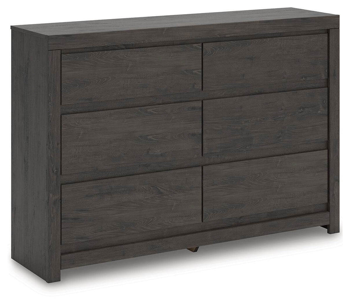 Charcoal / Six Drawer Dresser — complete product angled view