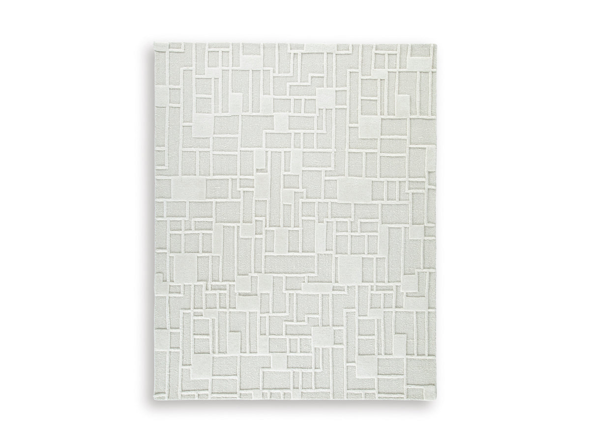 Ivory 92" x 117", complete rug product view
