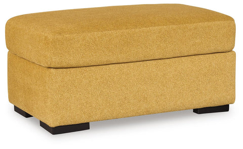 Sunflower Velvet-Look Rectangular Ottoman