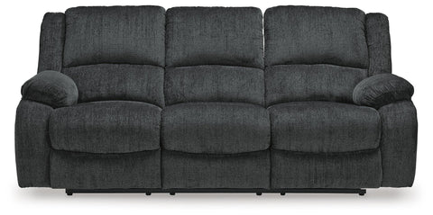 Bustle-Back Chenille Manual Reclining Sofa in Slate