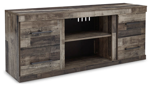 Derekson 60-Inch Multi Gray TV Stand with Adjustable Shelves
