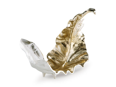 Darinsen Gold and Silver Tone Leaf Sculpture