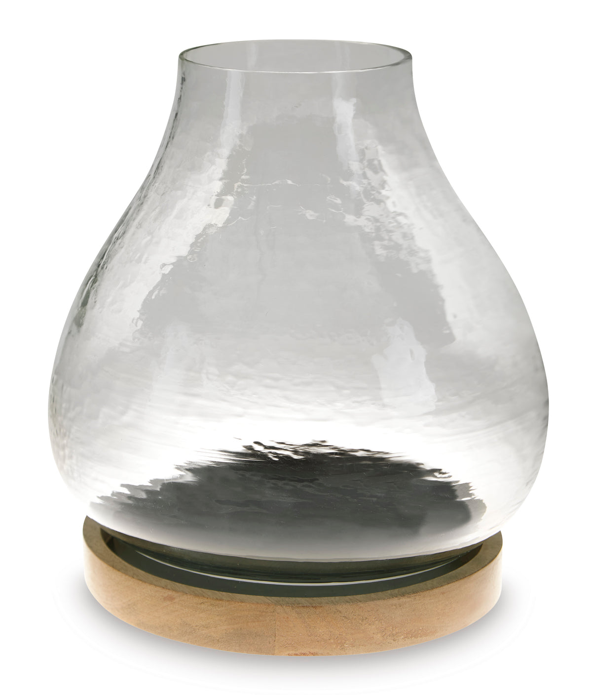 Clear/Brown candle holder, full product view