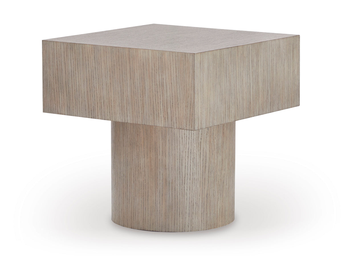 Light Grayish Brown, complete square end table product view