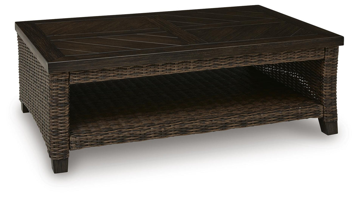 Dark Brown, full coffee table angled view