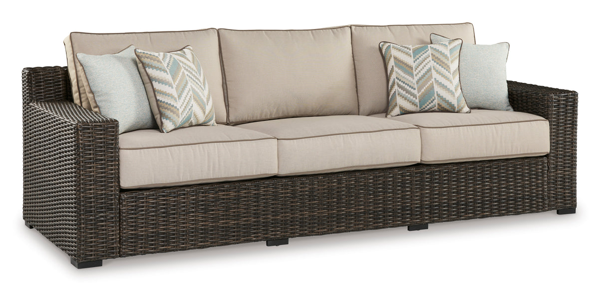 Brown Sofa with Cushion, full product view