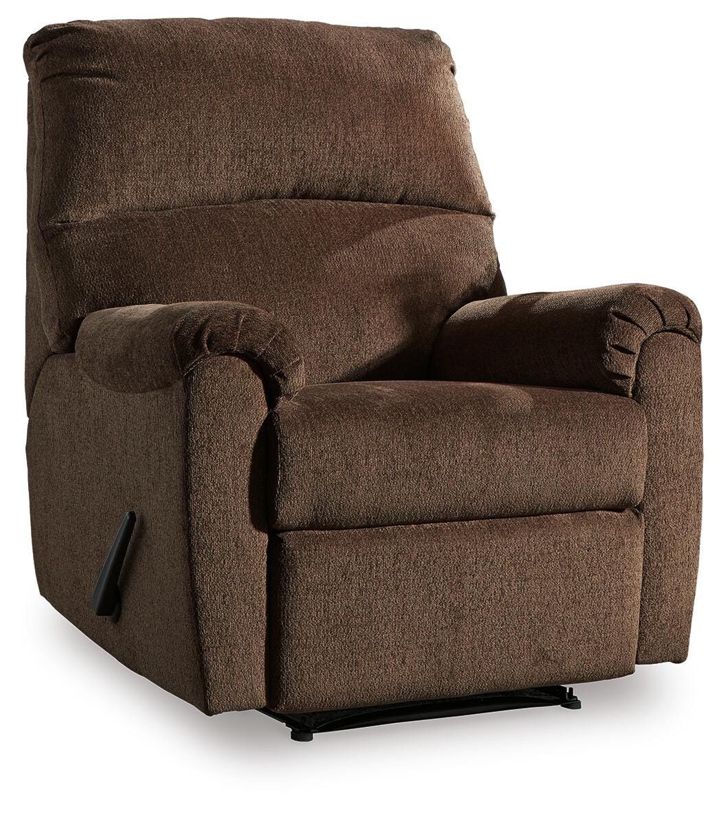 Chocolate, complete recliner angled view