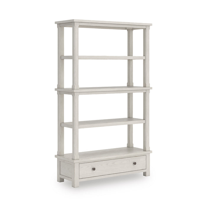 Antique White Bookcase, full product view