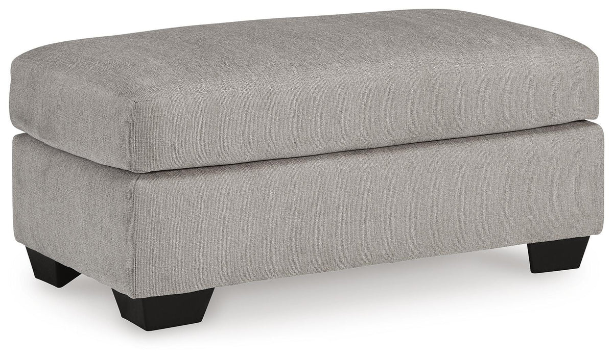 Flannel, complete ottoman angled view