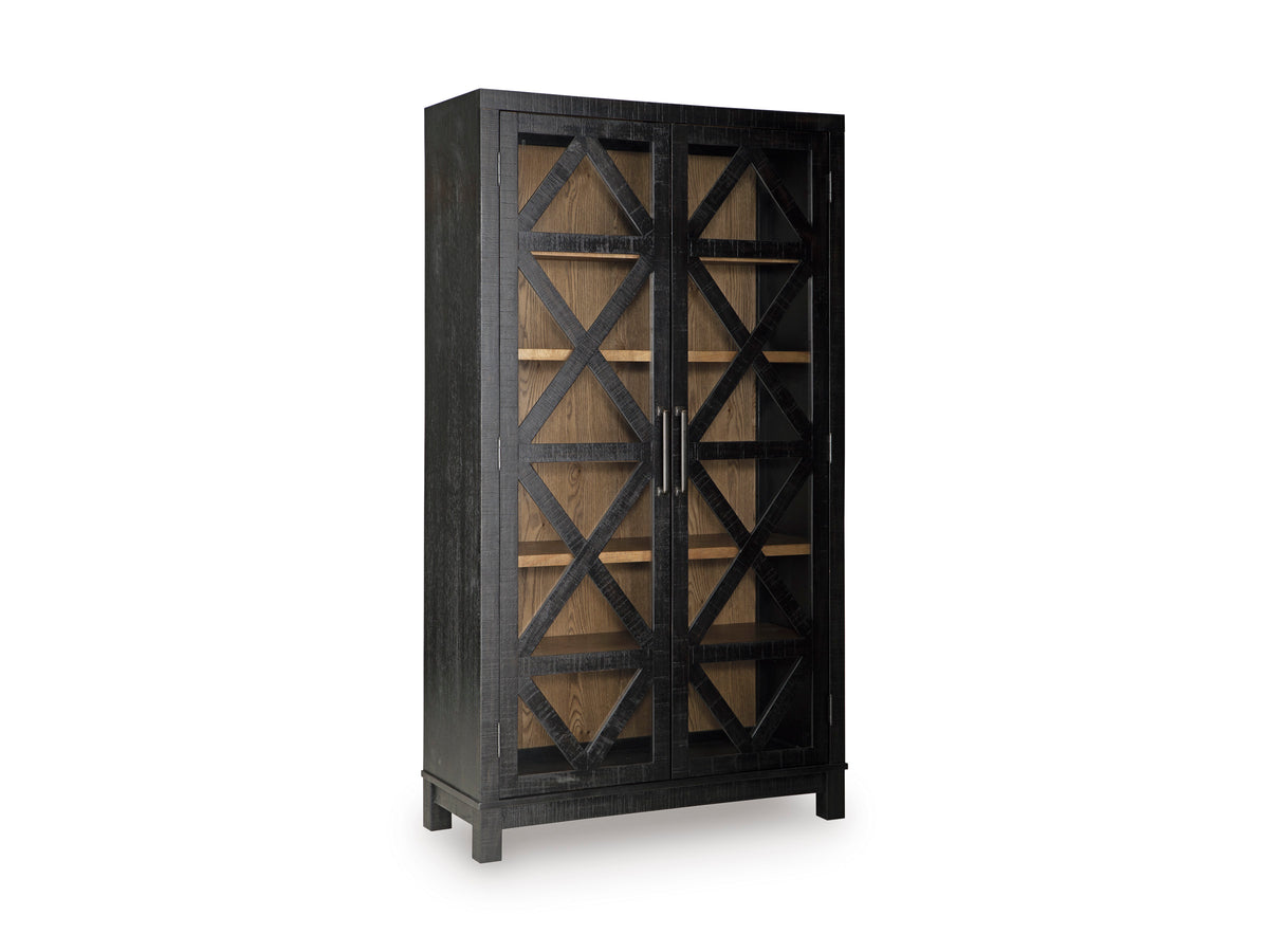 Black/Brown Accent Cabinet, view 1