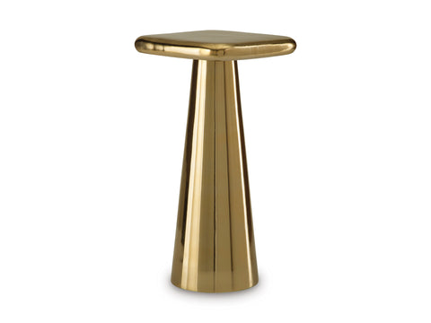 Gold-Tone Cast Aluminum Accent Table