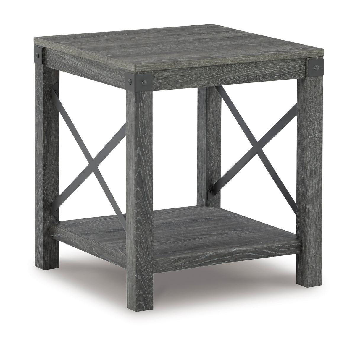 Grayish Brown End Table, full product view