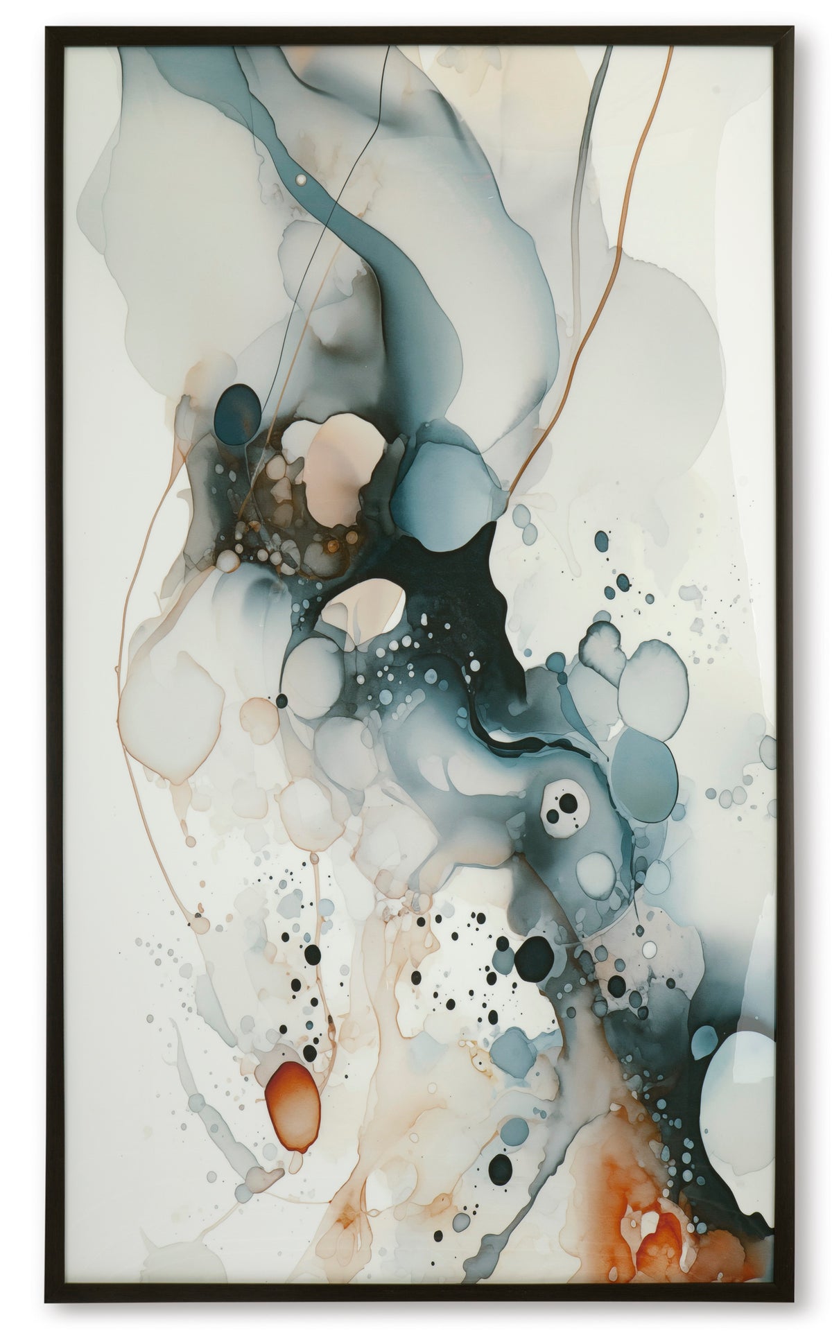 Blue/Amber/White, Foxenburg framed print, full product view