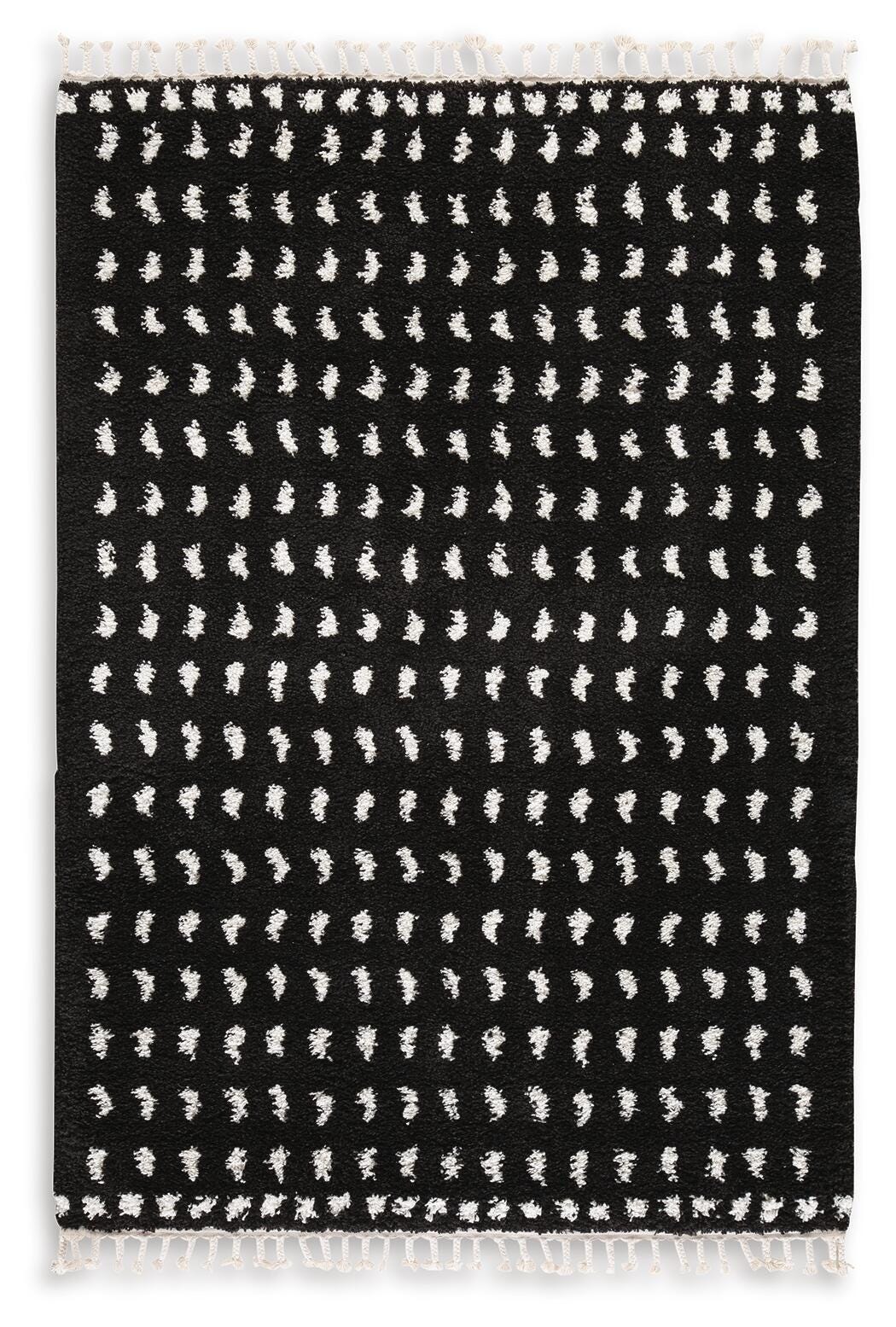 Black/White 58" x 86", complete rug product view