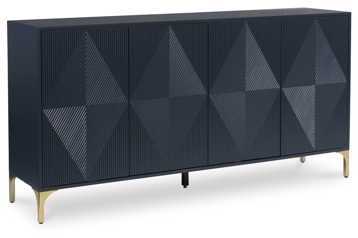 Dark Blue Accent Cabinet, view 1
