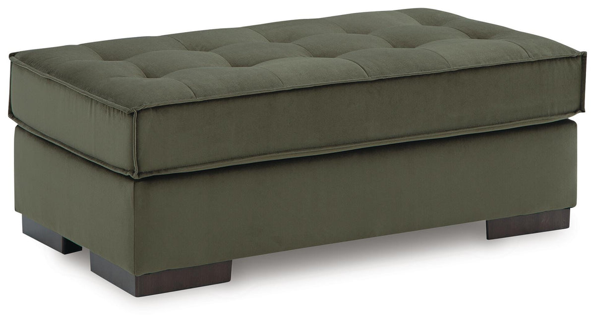 Olive, complete ottoman angled view