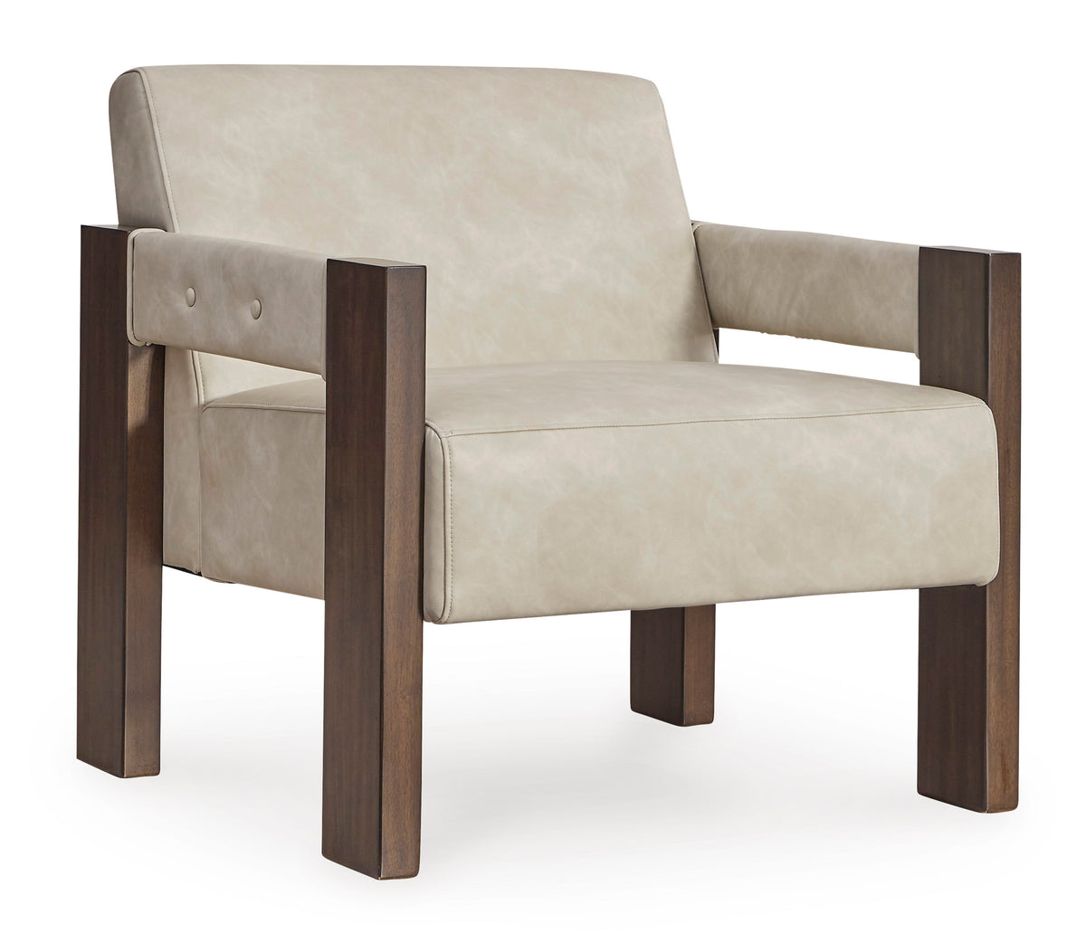 Bone Wood Frame Accent Chair, full product view