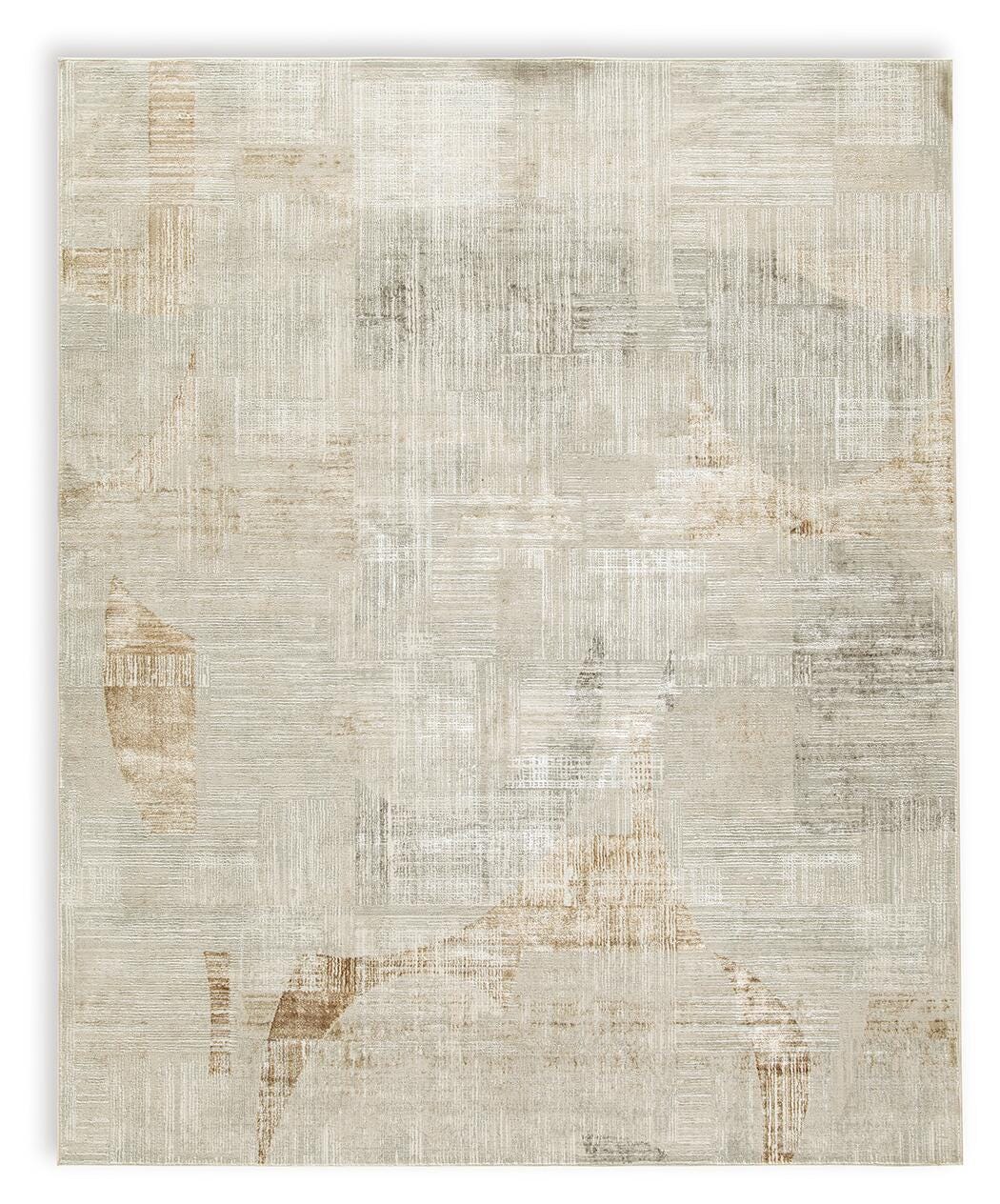 Linen/Gray/Caramel 93.13" x 118.13", complete rug product view