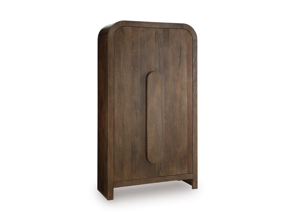 Medium Brown Accent Cabinet, full product view