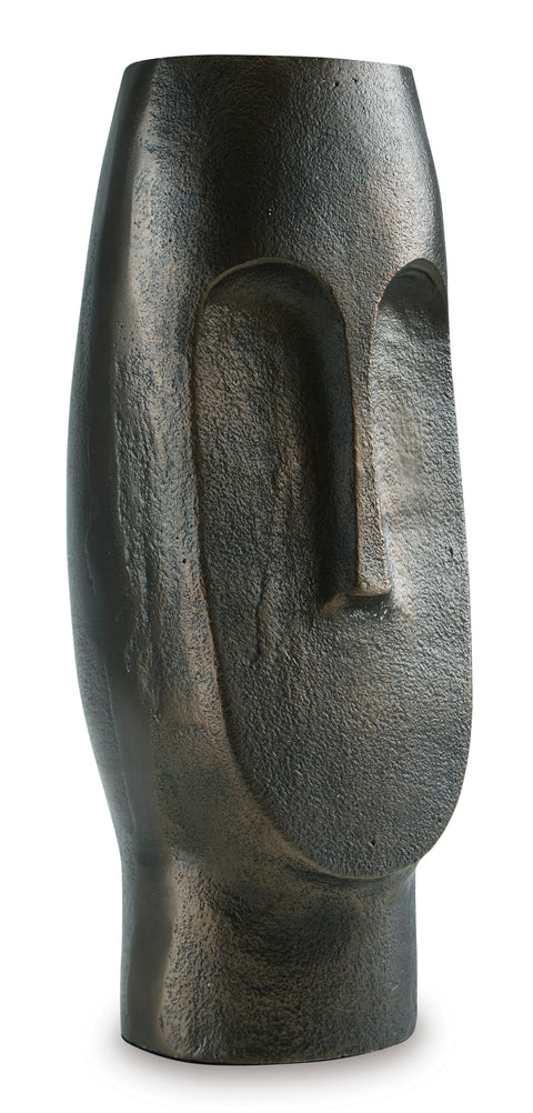 Elanman Antique Bronze Abstract Face Vase