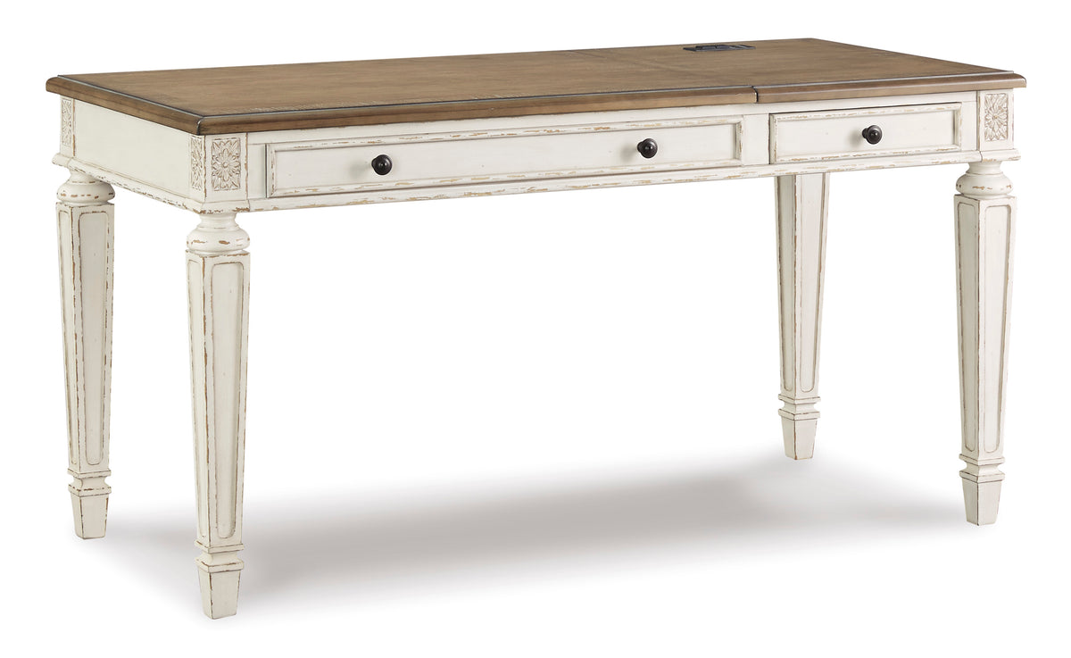 White/Brown Home Office Lift Top Desk, view 1