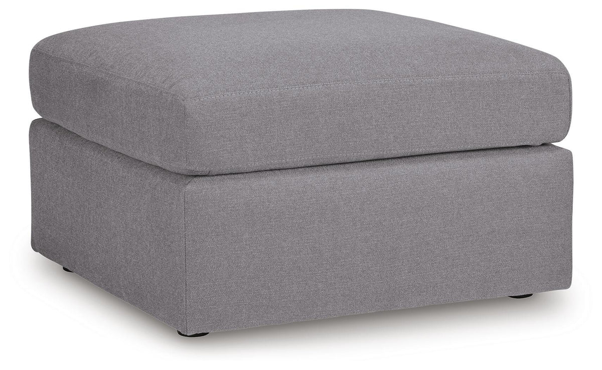 Granite, complete ottoman angled view