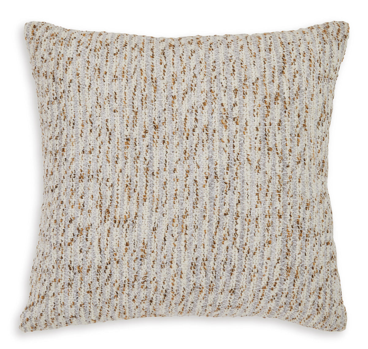 Ivory/Gray/Gold / Throw Pillow, complete pillow front