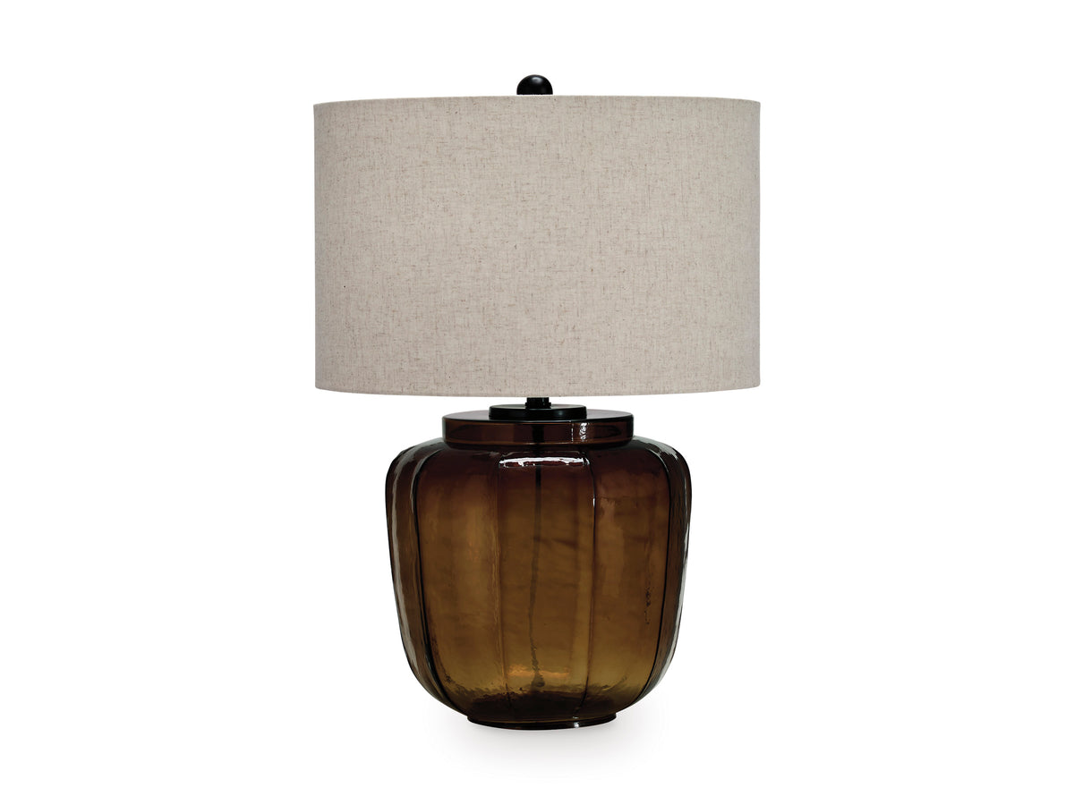 Amber table lamp, full product view