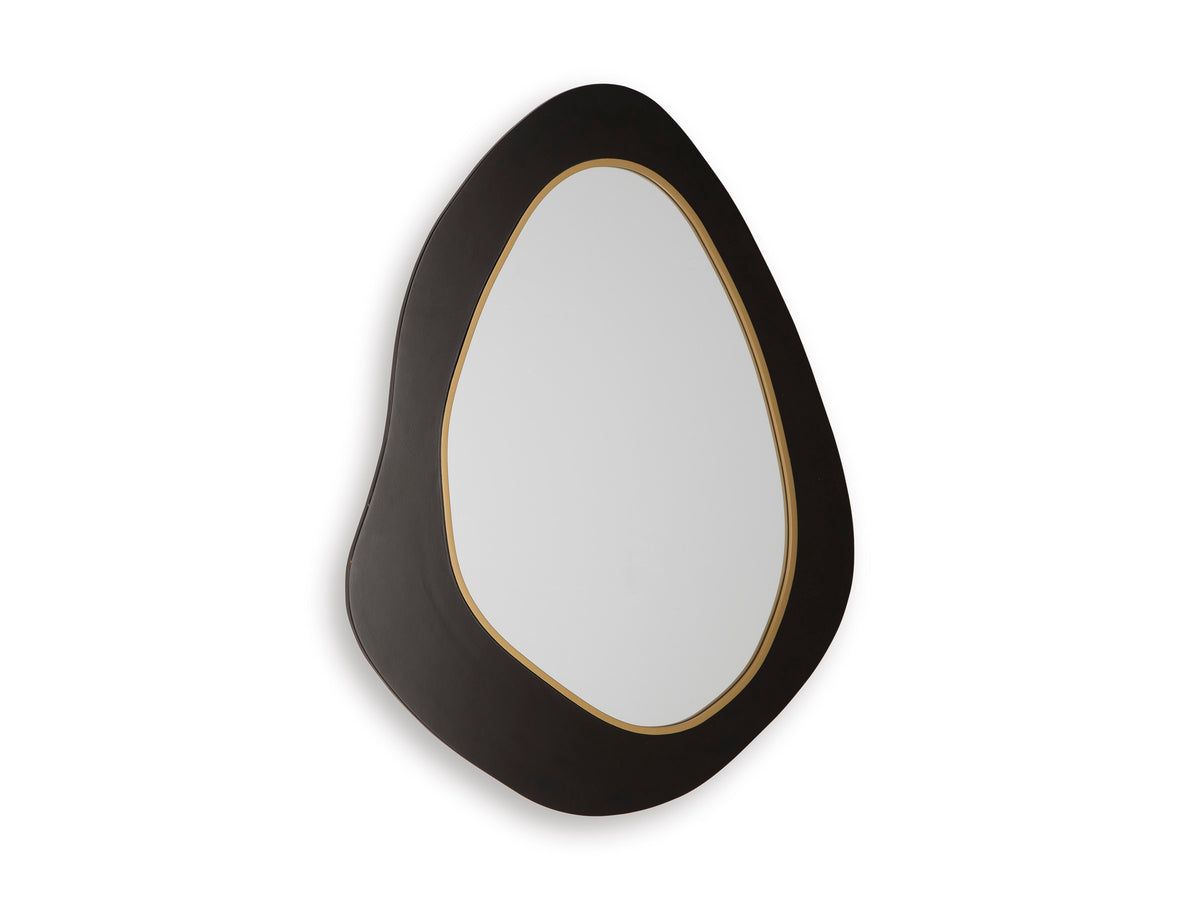 Black/Gold Finish Accent Mirror, view 1