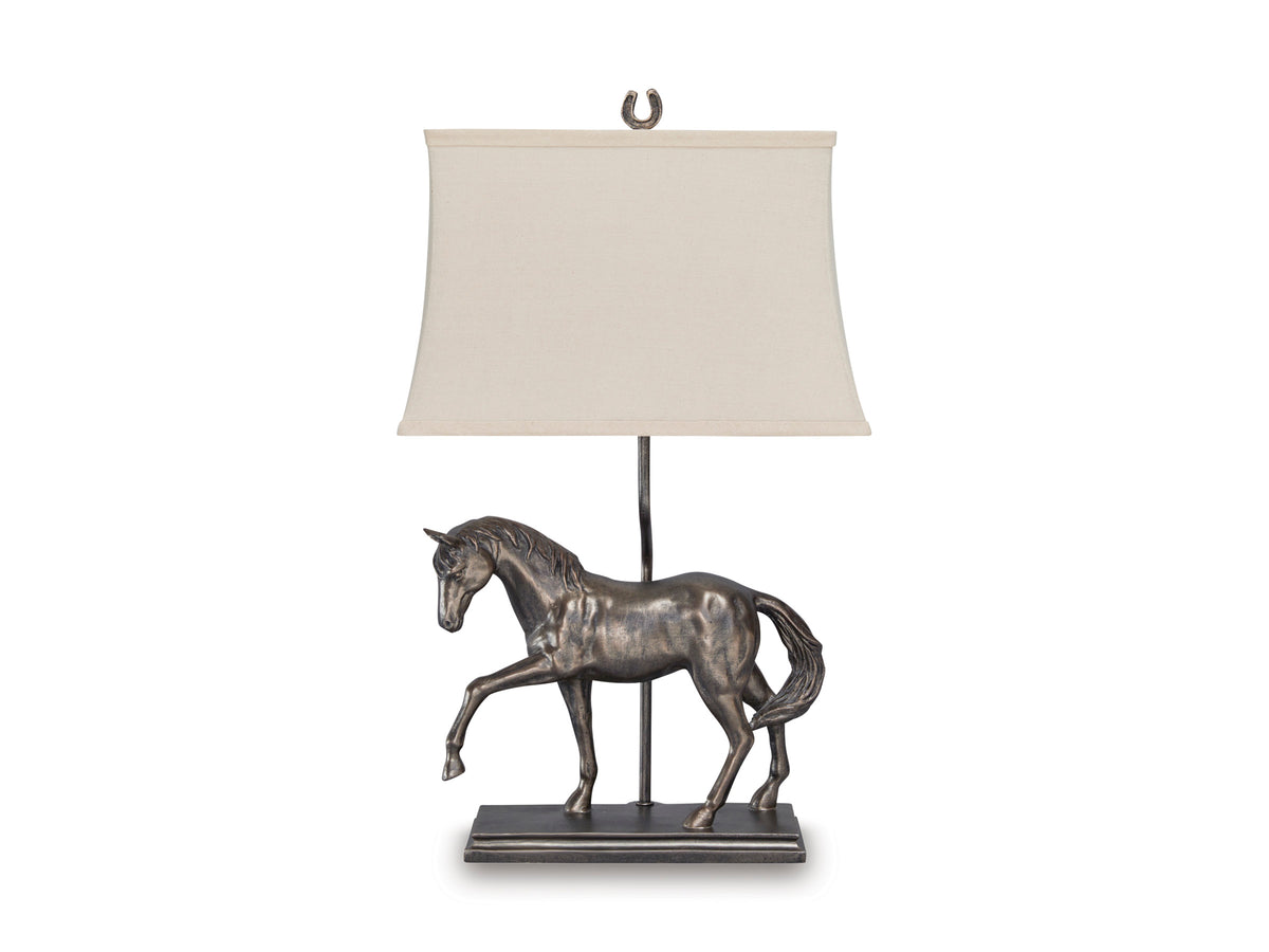 Bronze Finish table lamp, full product view