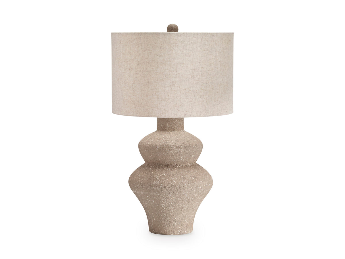 Beige table lamp, full product view