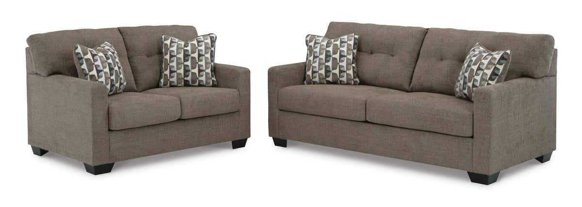 Chocolate / Sofa + Loveseat, complete matching set