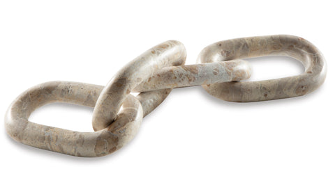 Kenport Light Beige Marble Chain Sculpture