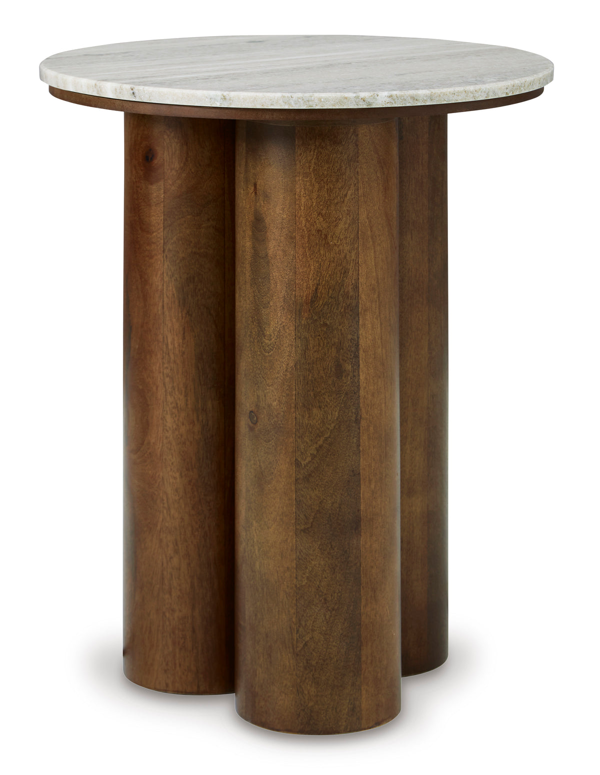 Beige/Brown Accent Table, full product view