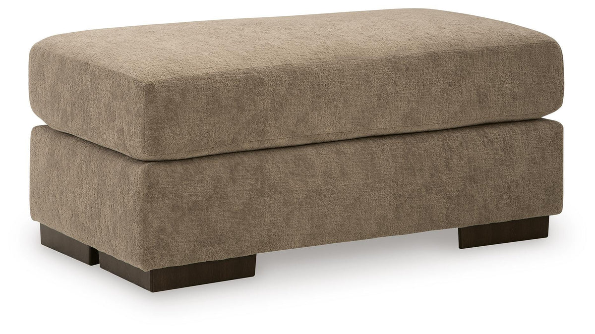 Pecan, complete ottoman angled view
