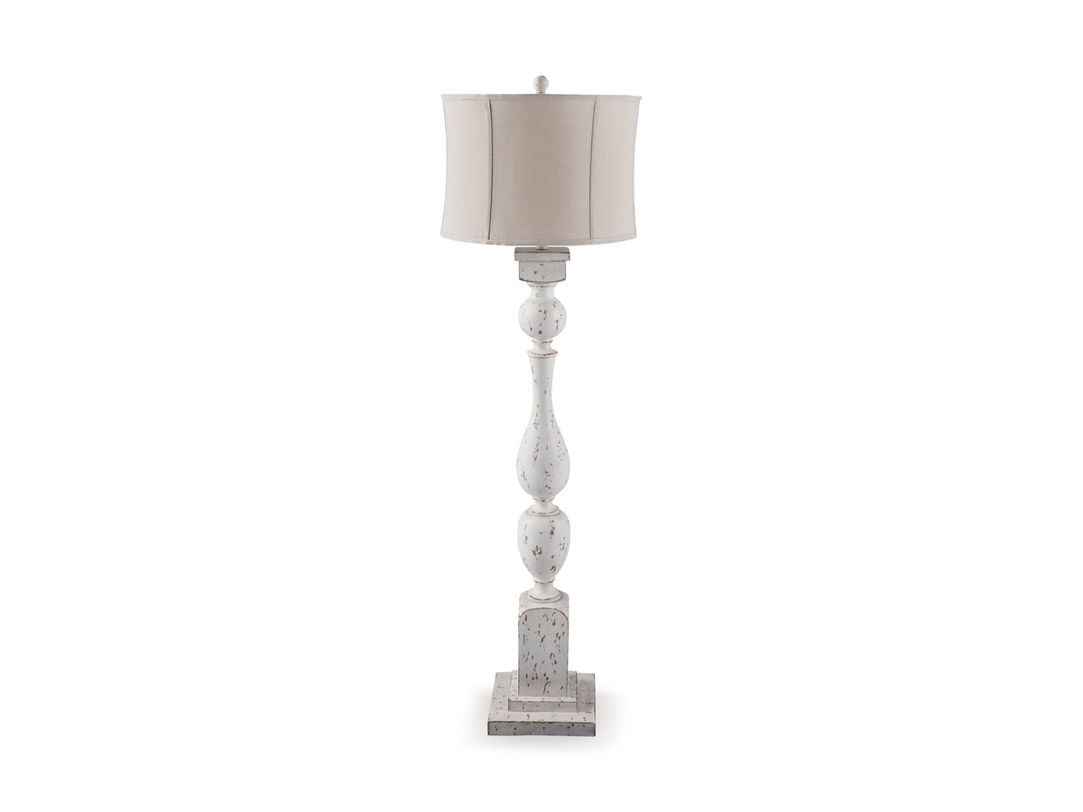 Antique White floor lamp, full product view