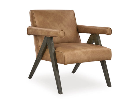 Espresso Wood Upholstered Accent Chair