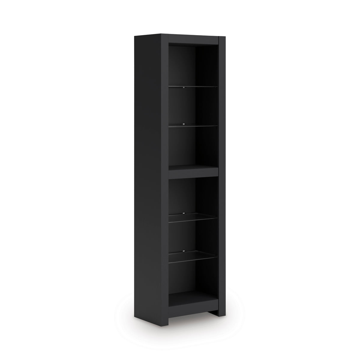 Black, complete pier shelving unit product view