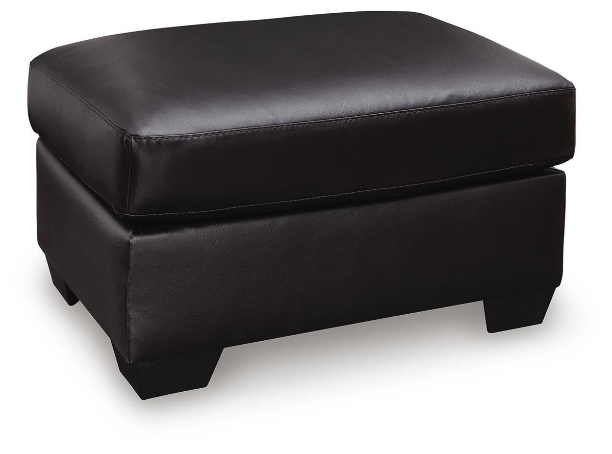 Midnight, complete ottoman angled view