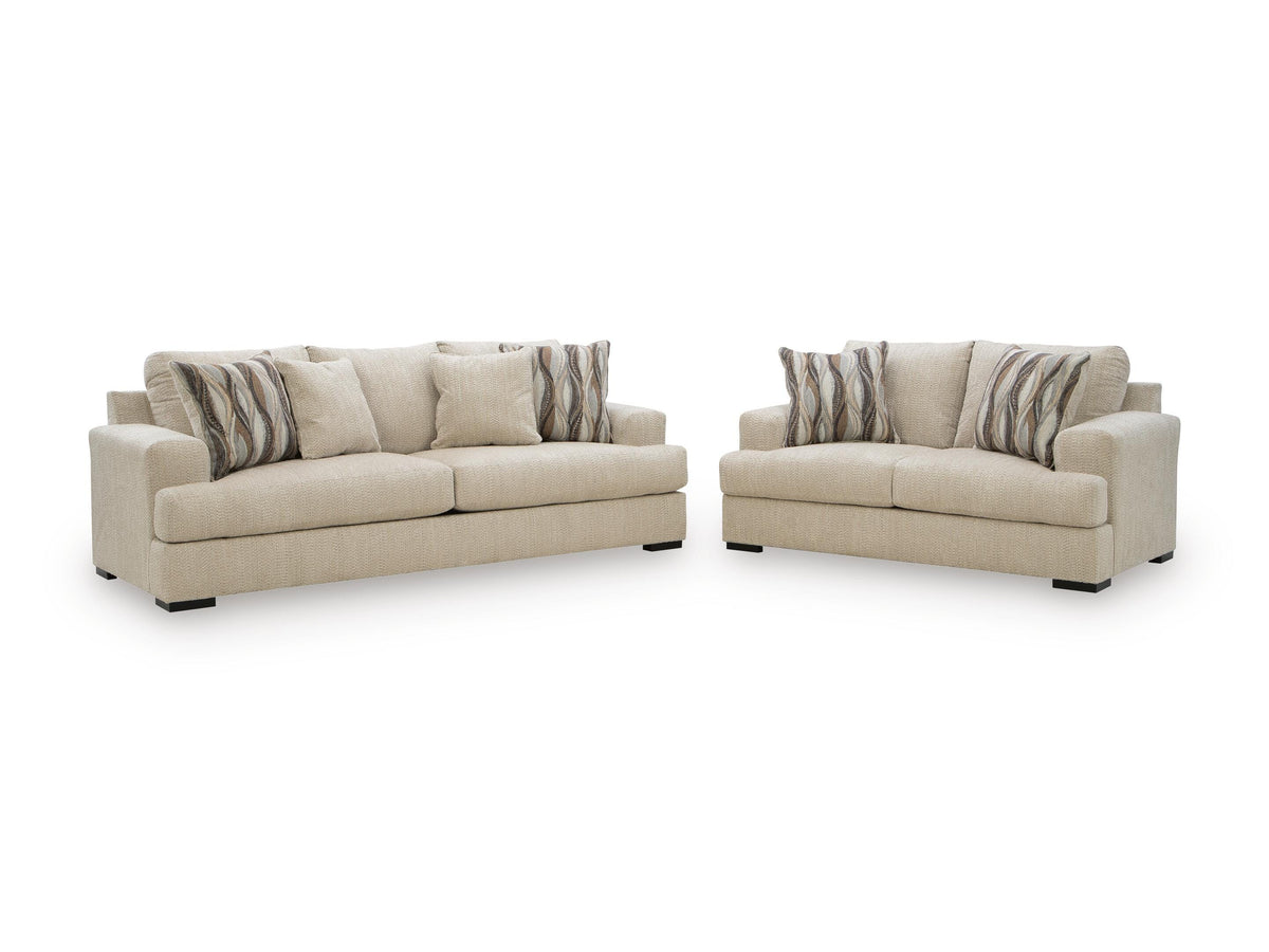 Oatmeal / Sofa + Loveseat, complete matching set