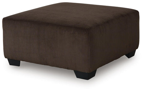 Chocolate Corded Oversized Square Ottoman